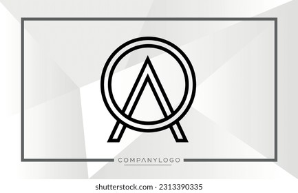 Alphabet Letters AO or OA Logo Monogram