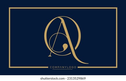 Alphabet Letters AO or OA Logo Monogram