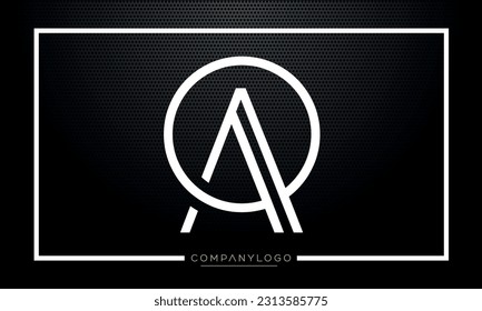 Alphabet Letters AO or OA Logo Monogram