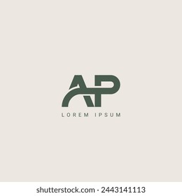 Alphabet Letters AP PA Creative Logo Initial Based Monogram Icon Vector Element.
