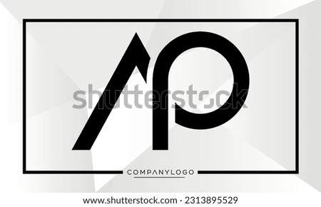 Alphabet Letters AP or PA Logo Monogram Imagine de stoc © 