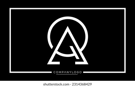 Alphabet Letters AQ or QA Luxury logo Monogram