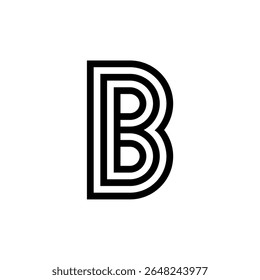 Alphabet letters B business Logo Initial Based Monogram Icon