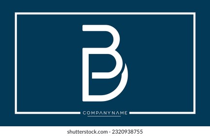 Alphabet Letters BD or DB Logo Monogram