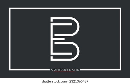 Monograma de letras de alfabeto BE o EB