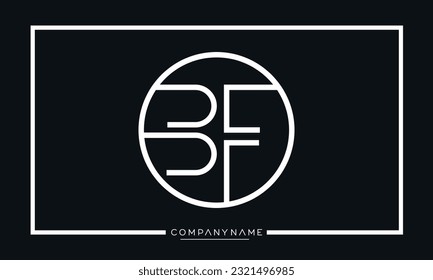 Alphabet Letters BF or FB Logo Monogram