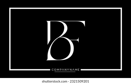 Monogramm für Alphabet-Buchstaben BF oder FB-Logo