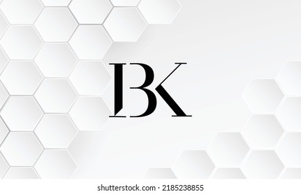 Alphabet Letters BK or KB business logo template for any business