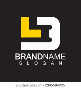 Alphabet Letters BL or LB business logo template