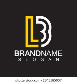 Alphabet Letters BL or LB business logo template