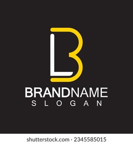 Alphabet Letters BL or LB business logo template