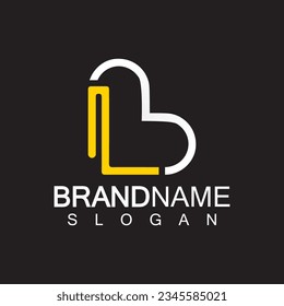 Alphabet Letters BL or LB business logo template