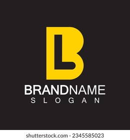 Alphabet Letters BL or LB business logo template