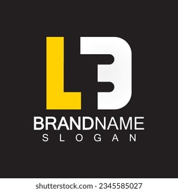 Alphabet Letters BL or LB business logo template