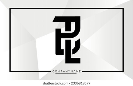 Alphabet Letters BL or LB Modern Logo Monogram