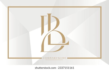 Alphabet Letters BL oder LB Modern Logo Monogramm