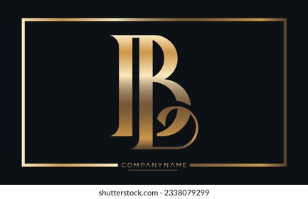 Alphabet Letters BL or LB Modern Logo Monogram