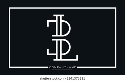 Alphabet Letters BL or LB Modern Logo Monogram