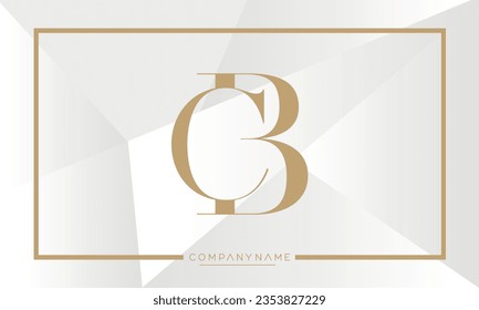 Alphabet Letters CB or BC Modern logo Monogram Vector template