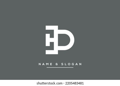 Letra alfabeta CD, icono vectorial del logotipo DC.