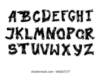 Alphabet Letters Collection Text Lettering Set Vector Illustration