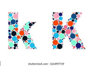 Alphabet letters with color trend of the year, colorful character of alphabet letter font