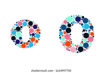 Alphabet letters with color trend of the year, colorful character of alphabet letter font