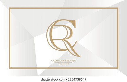 Alphabet Letters CR or RC Logo Monogram