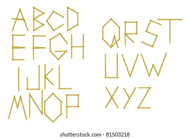 Alphabet letters created from meter instrument - illustration
