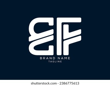 Alphabet letters Creative Monogram logo EF, FE, E and F vector illustration.