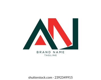 Alphabet letters Creative Monogram logo AN, NA, A and N vector illustration.