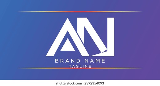 Alphabet letters Creative Monogram logo AN, NA, A and N vector illustration.