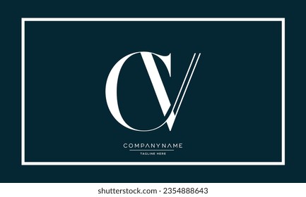 Alphabet Letters CV or VC Modern Logo