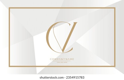 Letras de alfabeto CV o VC Logotipo moderno