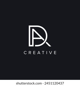 Alphabet Letters DA AD Creative Luxury Logo Initial Based Monogram Icon Vector Element.