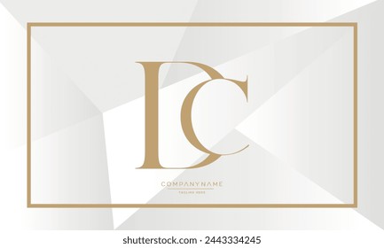 Alphabet letters DC or CD logo monogram