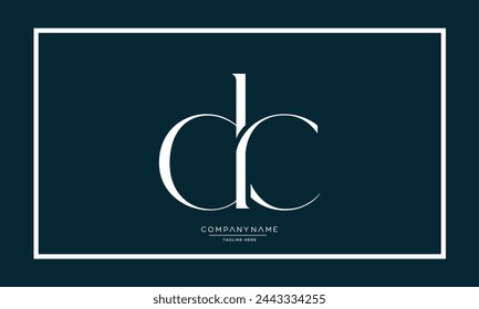 Alphabet letters DC or CD logo monogram