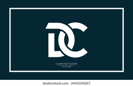Alphabet letters DC or CD logo monogram