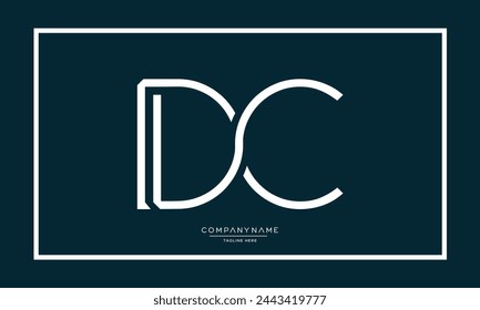 Alphabet letters DC or CD logo monogram