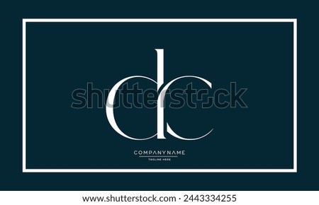 Alphabet letters DC or CD logo monogram