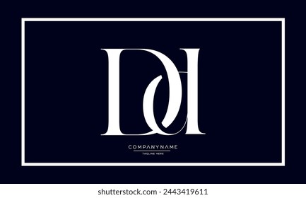 Alphabet letters DD or D logo monogram