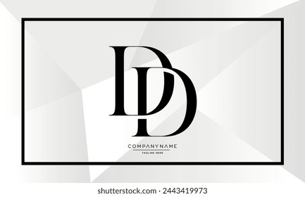 Letras del alfabeto Monograma del logotipo DD o D