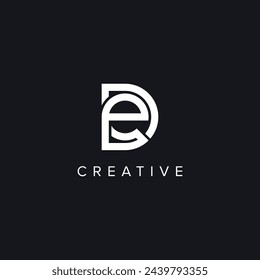 Alphabet Letters DE ED Creative Logo Initial Based Monogram Icon Vector Element.