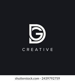Alfabeto Letras DG GD Logo Creativo Basado Inicial Monograma Icono Vector Elemento.