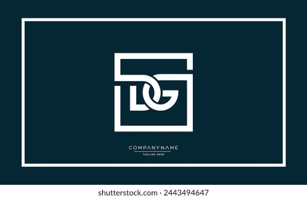 Alphabet letters DG or GD initial logo monogram