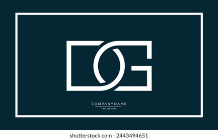 Alphabet letters DG or GD initial logo monogram