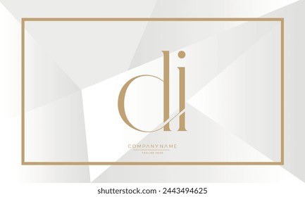 Alphabet letters DI or ID initial logo monogram