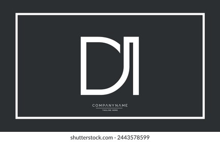 Alphabet letters DI or ID initial logo monogram