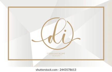 Alphabet letters DI or ID initial logo monogram