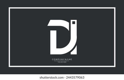 Alphabet letters DI or ID initial logo monogram